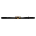 GUCCI Embellished coated-canvas and leather belt 'Black'
