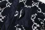 Gucci GG Fuzzy Fabric Jacquard Jacket 'Dark Blue'