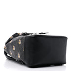 Gucci GG Supreme Monogram Azalea Calfskin Tigers Medium Retro Interlocking G Backpack Black