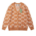 Gucci GG Wool Jacquard Cardigan 'Camel Ivory'