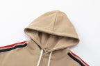 GUCCI Stripe-detail Gg Hoodie In Paste