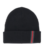 GUCCI Web Detail Wool Beanie for Men