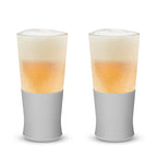 Glass Beer FREEZE™ in Gray, Set of 2