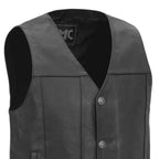 Gun Runner Men's Motorcycle Western Style Leather Vest