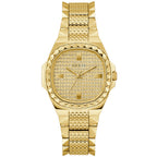 Guess Women's Rebellious Gold Tone Analog