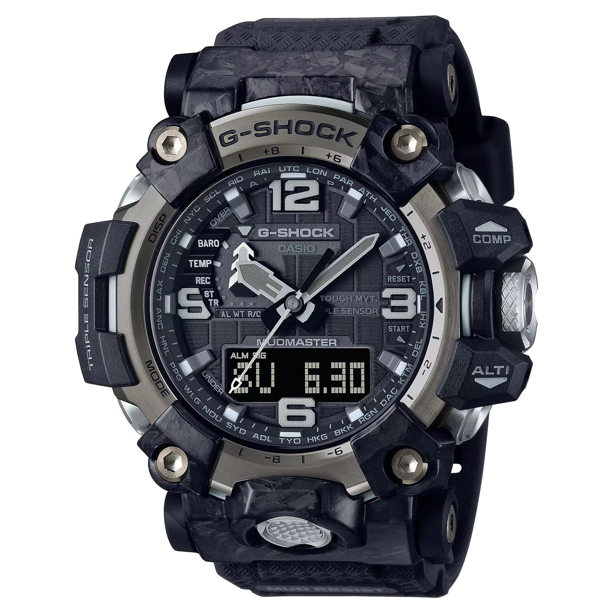 Casio G-Shock Mudmaster Men's Watch Tough Solar Triple Sensor - GWG-2000-1A1DR
