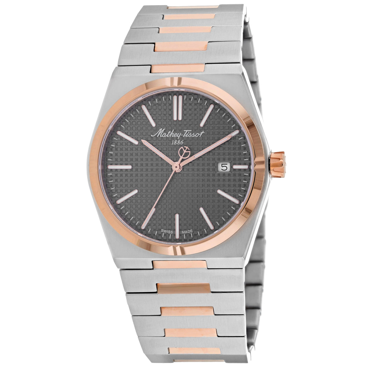 Mathey Tissot Men's Zoltan Brown Dial Watch - H117RS