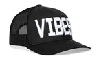 VIBES Trucker Hat  |  Black Good Times Snapback