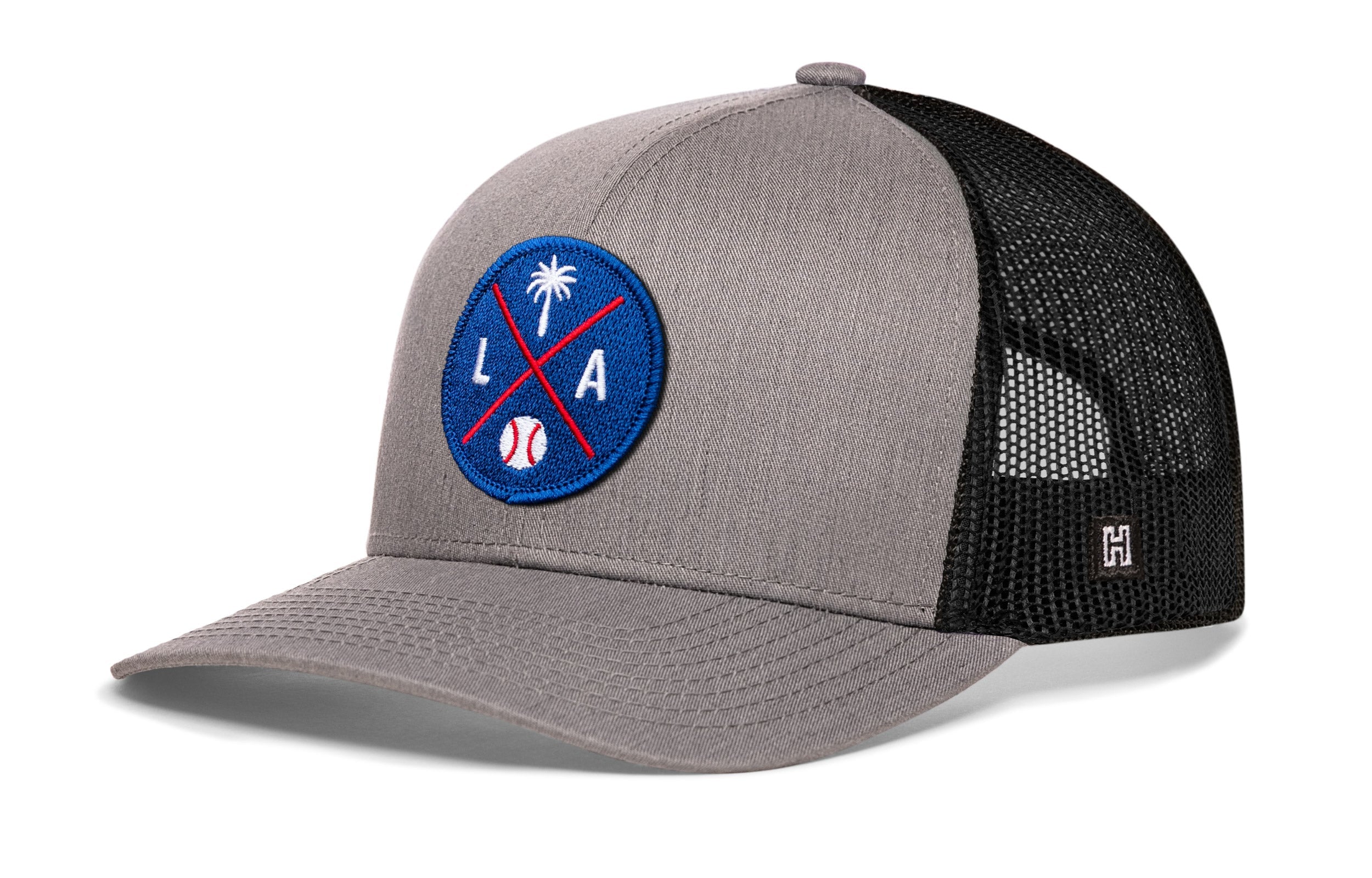 Los Angeles Baseball Trucker Hat  |  Blue LA X Snapback