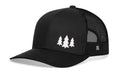 Three Pine Trees Trucker Hat  |  Outdoors Snapback