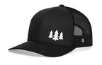 Three Pine Trees Trucker Hat  |  Outdoors Snapback