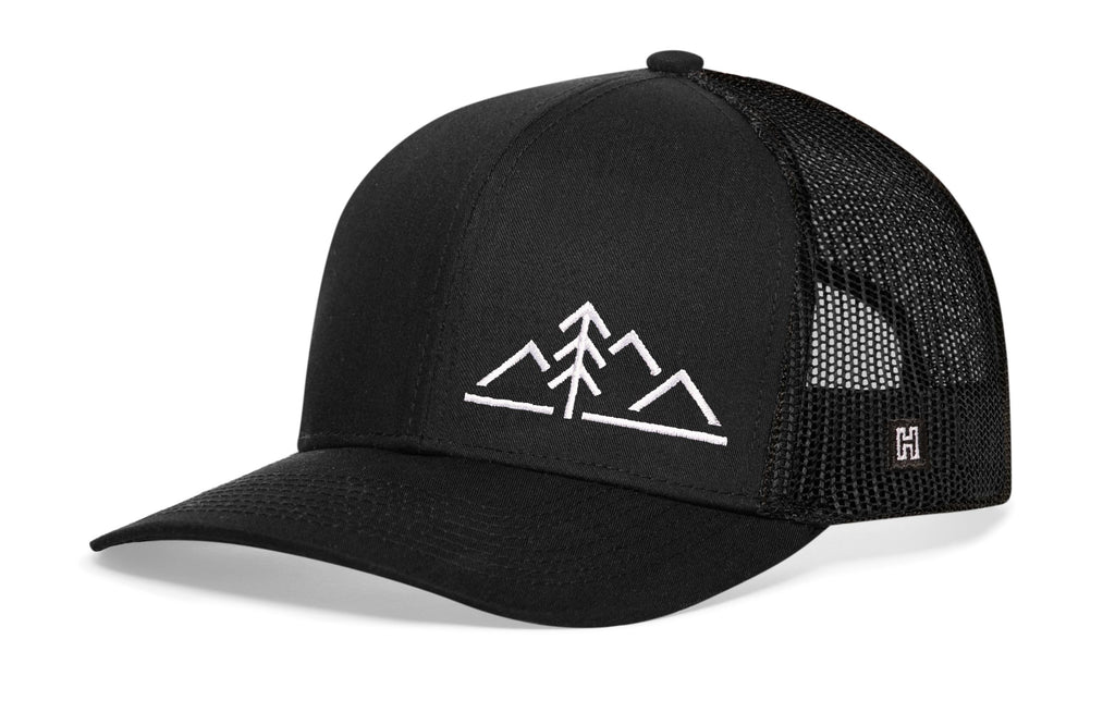 Mountains with Pine Trucker Hat  |  Outdoors Snapback