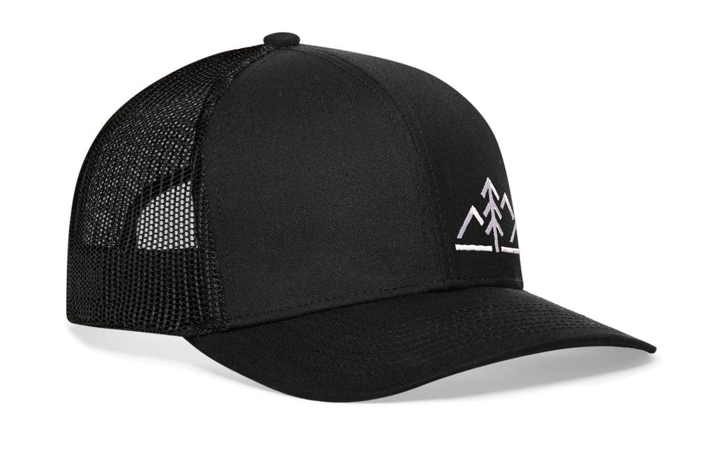 Mountains with Pine Trucker Hat  |  Outdoors Snapback