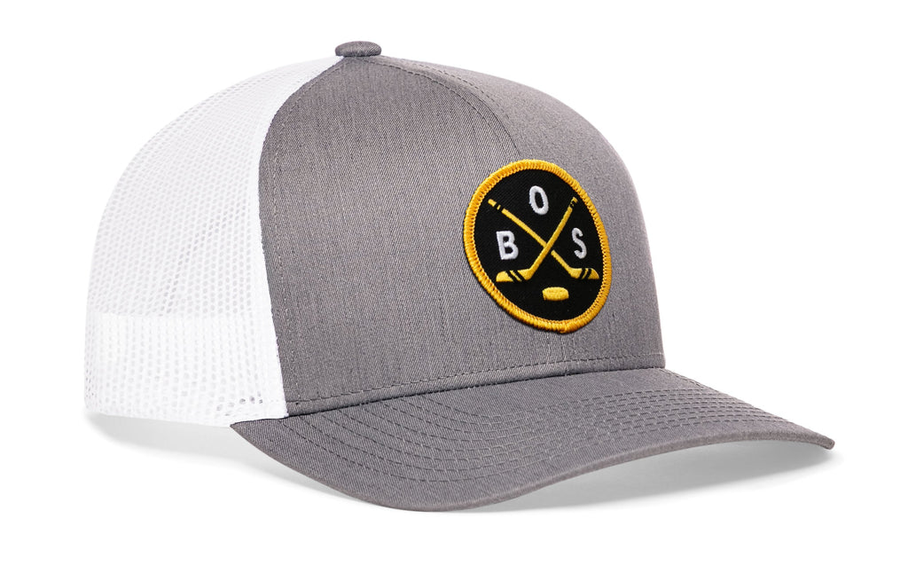 Boston Hockey Trucker Hat  |  BOS X Snapback