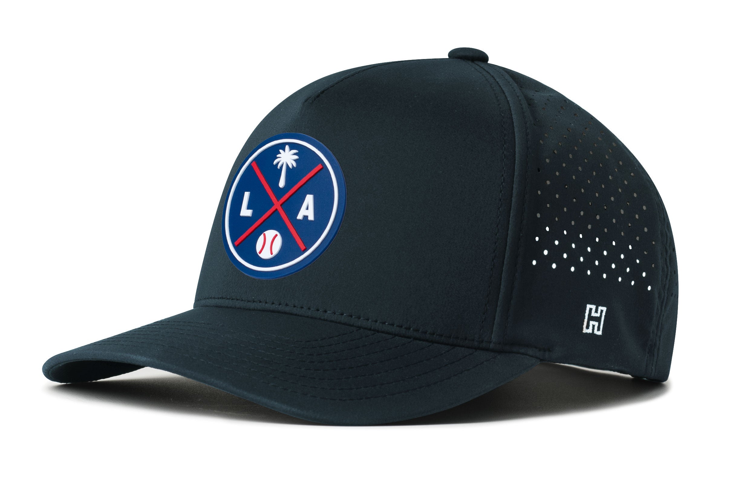 Los Angeles Baseball Performance 5-Panel Hat  |  Blue LA X Flexfit Snapback