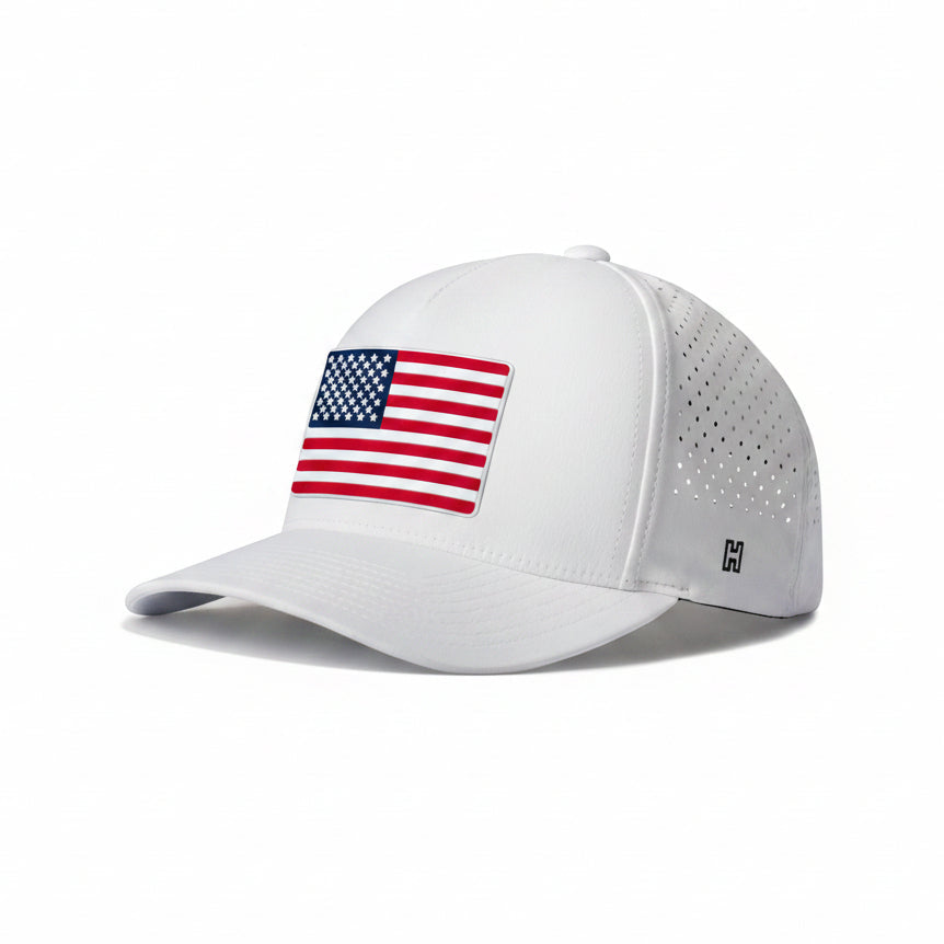 USA Performance 5-Panel Hat  |  American Flag Flexfit® Snapback
