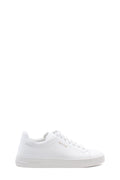 Men's Classic White Leather Sneakers with Lace-Up Design - Wessi