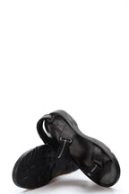 Black Breathable Strap Sandals-Wessi