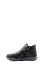 Black Leather Slip-On Ankle Boots Wessi