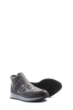 Black Leather Slip-On Ankle Boots Wessi