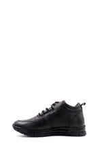 Men's Black High-Top Leather Sneakers with Cushioned Sole - Wessi