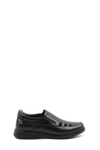 Men's Black Orthopedic Leather Sandals - Wessi