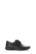 Black Leather Raised-Sole Casual Sneakers for Men | Wessi