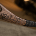 Hand-forged Leviathan axe with leather wrap "Ragnarok Kratos axe"