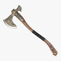 Hand-forged Leviathan axe with leather wrap "Ragnarok Kratos axe"