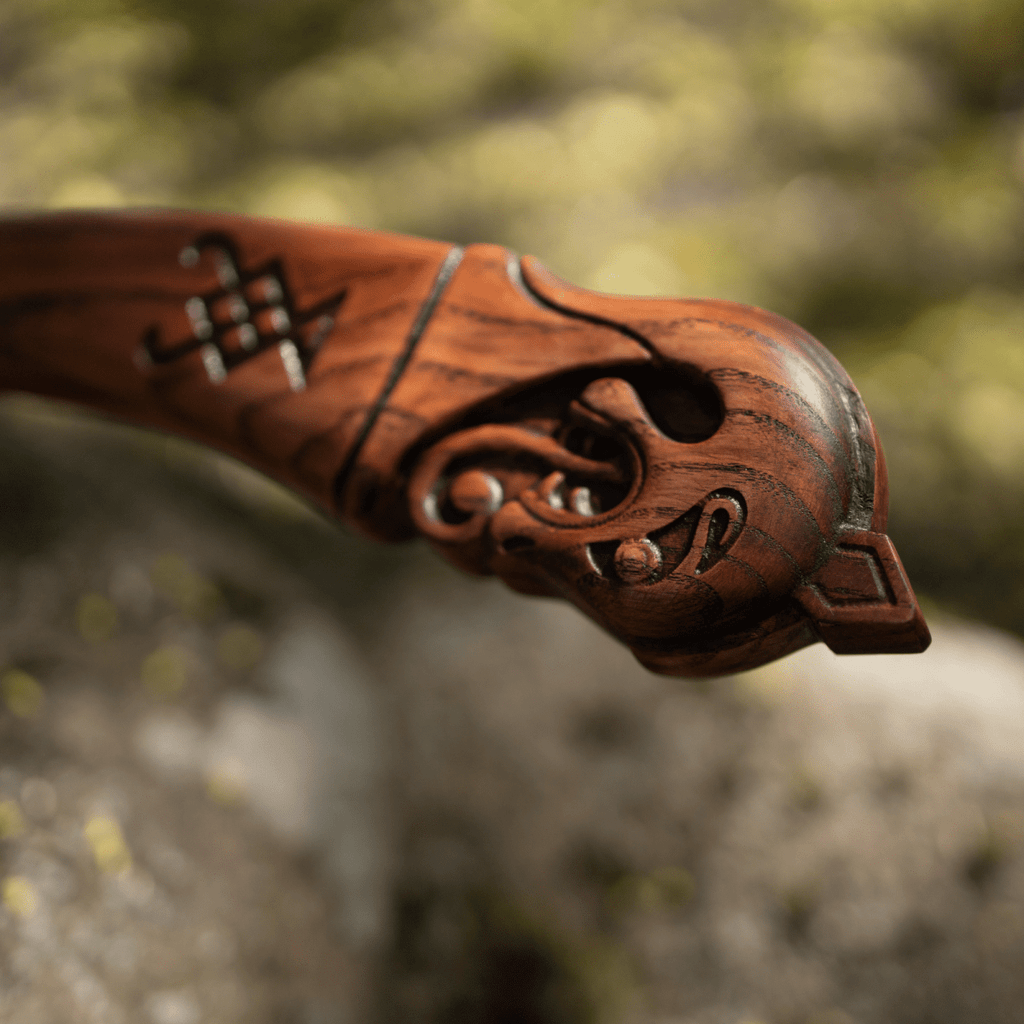 Hand-forged Leviathan axe with leather wrap