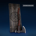 Hand-forged Leviathan axe with leather wrap