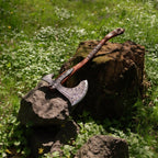 Hand-forged Leviathan axe with leather wrap