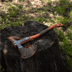 Hand-forged Leviathan axe with leather wrap