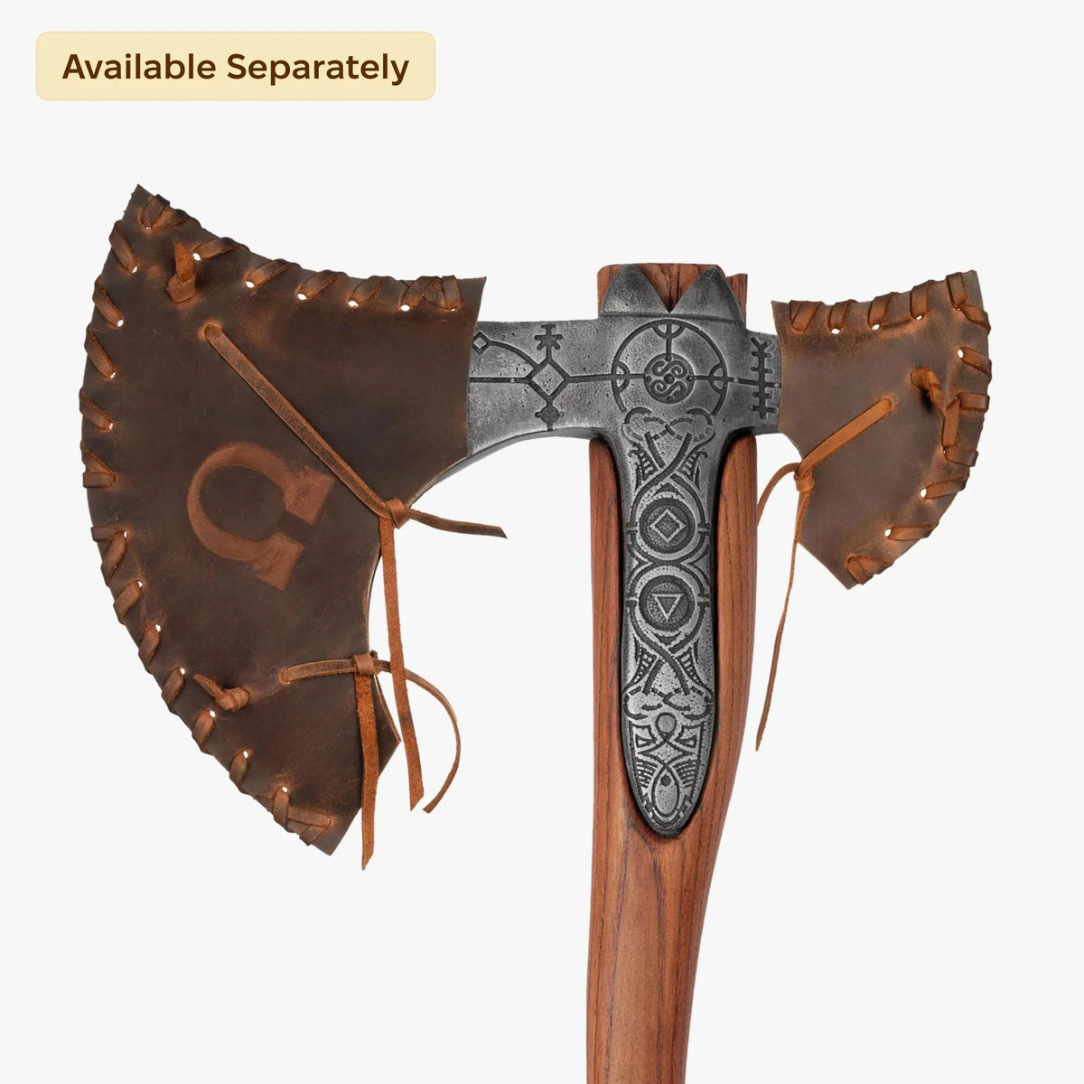 Hand-forged Leviathan axe with leather wrap
