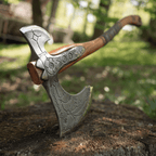 Hand-forged Leviathan axe with leather wrap