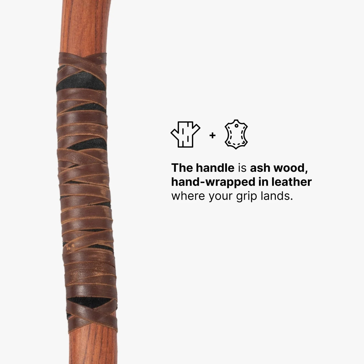 Hand-forged Leviathan axe with leather wrap