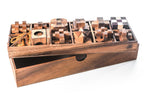 12 Wooden Mechanical Puzzle Set - Escape Room Brain Teaser Gift Box
