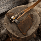 Handcrafted Leviathan axe with glow in the dark runes