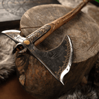 Handcrafted Leviathan axe with glow in the dark runes