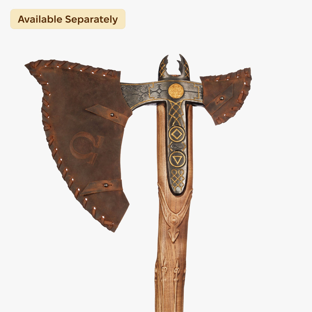 Handcrafted Leviathan axe with glow in the dark runes