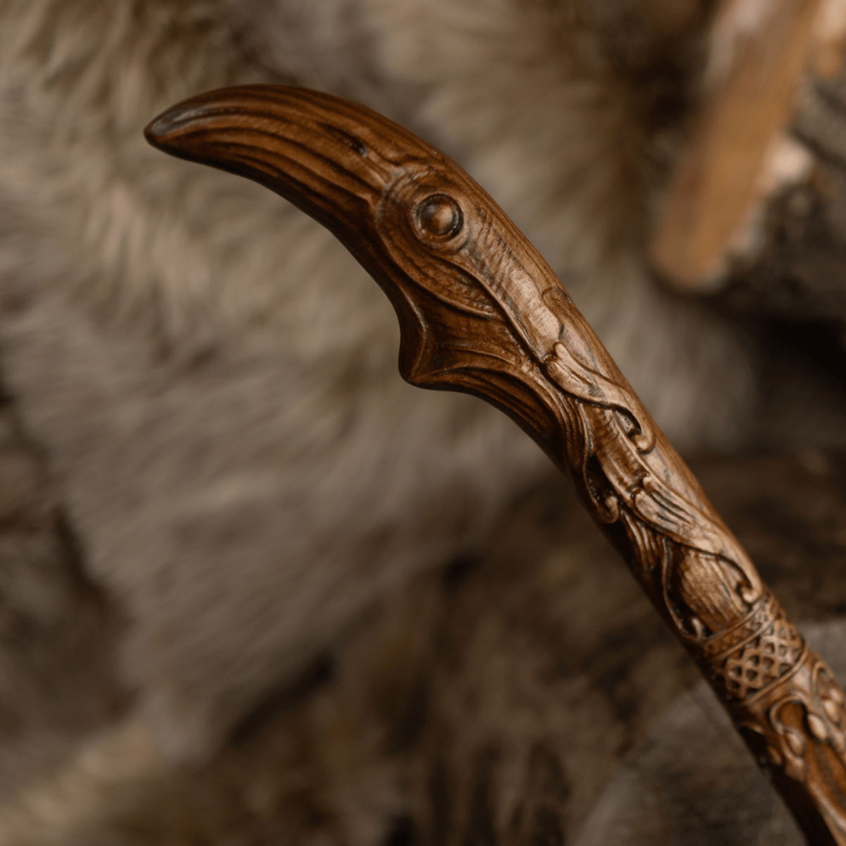 Handcrafted Leviathan axe with glow in the dark runes