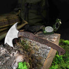 Handcrafted tomahawk "Takoda" with tribal engraving
