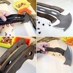 Handcrafted tomahawk "Takoda" with tribal engraving