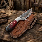 Copper Damascus Ranch Belt Knife – Epoxy Resin Handle & Sheath