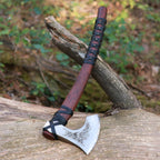 Handmade Norse axe ''Njord" with gently leather wrap