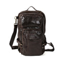 Flash Sale Full Grain Leather Men's Brown Backpack Leather Shoulder Bag