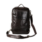 Flash Sale Full Grain Leather Men's Brown Backpack Leather Shoulder Bag