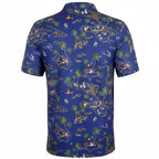 Vintage Hawaiian Men's Golf Shirt - Ocean Blue