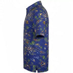 Vintage Hawaiian Men's Golf Shirt - Ocean Blue