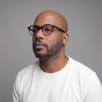 NCMPRBL Haze 46mm Geometric Eyeglasses, Smoked Violet